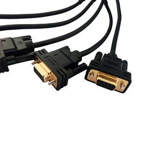DB9 mannelijke-vrouwelijke kabelassemblage voor gebruik in auto's en huishoudelijke apparaten, op maat gemaakte bedrading met rubber/PVC isolatie - Product Image 1