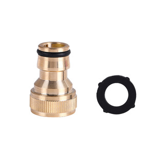 Conector de latón Han Dabang de 1/2 pulgada con rosca interna para fregadero y pistola de agua con función de conexión rápida tipo chupete - Product Image 1