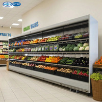 Vitrine réfrigérée ouverte pour supermarché, pour légumes et fruits frais - Réfrigérateur commercial multi-niveaux à température unique, refroidissement par air