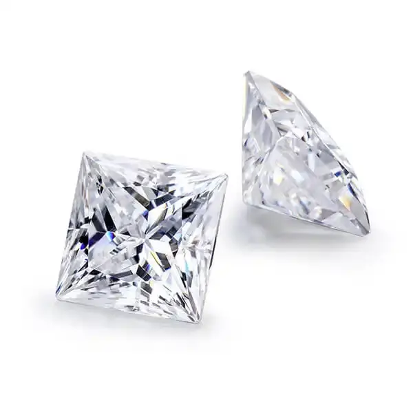 Hot sale Top Quality gemstones synthetic white princess cut moissanite loose moissanite Diamond