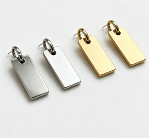 Plaques de nom gravées en acier inoxydable brossé sur mesure, étiquettes métalliques vierges pour meubles, portes en bois, armoires - Product Image 3