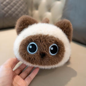 Lindo Gato Negro Pequeño Acostado, Peluche de Gato Calicó Siamés, Muñeco de Confort con Relleno de Algodón PP, 31-50cm, Regalo para Niñas - Product Image 3