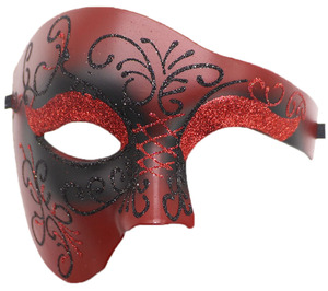 Mascarada de Venecia de Halloween de alta calidad, máscara de media cara, decoración de fiesta pintada de media ilusión para eventos y celebraciones - Product Image 1