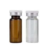 Petites fioles en verre pour sérum de 3 ml, 5 ml, 10 ml, flacons vides à usage médical avec bouchon en caoutchouc