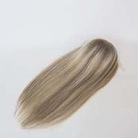 Perruque médicale indétectable en soie blonde ASH, cheveux humains vierges, sans colle, pour patients en chimiothérapie