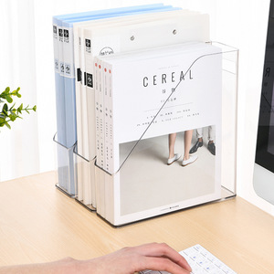 Xieying Desktop <b>File</b> Organizer Transparent Plastic Rectangle Office <b>Storage</b> <b>Box</b> For Documents And Stationery Clear Standing Type - Product Image 3