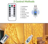 LED Vorhang Lichter USB Power Kupferdraht Fenster Lichterkette Lichter 3*3m 3*2m 3*1m Weihnachten Wasserfall Vorhang Baum Licht 8 Modus