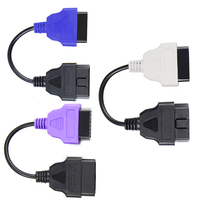 Juego de 3 Conectores de Escáner OBD 2 para Automóvil, Cable Adaptador de Diagnóstico MultiECUScan para Escaneo de Múltiples ECU, para Escaneo de ECU Fiat, 3 Colores