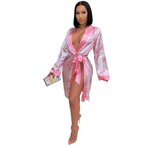 Robe longue en Satin avec personnage "Yes Daddy" pour femme, vêtement de créateur, qualité supérieure, nouvelle collection - Product Image 6