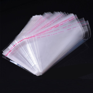 Yi Wu personalizado 28*40cm autoadhesivo transparente OPP bolsa impermeable mango de plástico reciclable embalaje artesanías impresas - Product Image 2