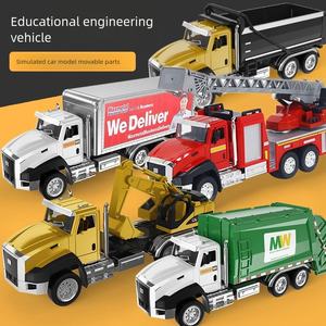 1/50 Lichtmetalen Afstandsbediening Wegenbouwwagen Speelgoed-Pull Back Brandbestrijding Truck Realistische Graafmachine Voertuig Voor Kinderen Cadeau - Product Image 4