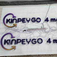 Letras Retroiluminadas de Acero Inoxidable 304 Pintadas en Morado Personalizadas |   Letrero Acrílico Esmerilado con Impresión UV