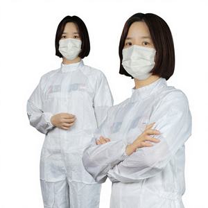 हॉट सेलिंग स्ट्रिप्ड स्टाइल एंटी-स्टैटिक सुरक्षात्मक कपड़े एक साथ हुक कवर कार्यशाला साफ हल्के सांस लेने योग्य वयस्क - Product Image 1