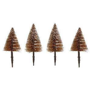 Juego de 4 árboles marrones con clips de plástico DIAM. 6.5CM - Product Image 1