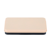 Boîtier compact pour poudre C529, personnalisable avec logo, en plastique ABS, étui vide pour poudre pressée avec miroir, couleur nude, prix