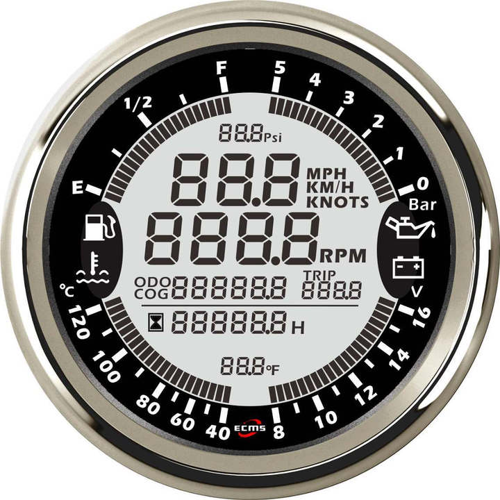 Tachimetro GPS Per Barche - Impermeabile IP67 In Acciaio Inox Da 85mm - Foto 9