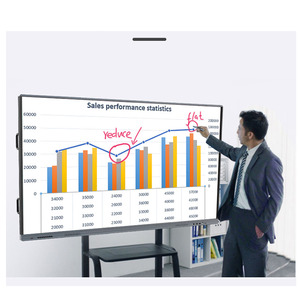 Tableau blanc interactif tout-en-un 4K de 100 pouces Tableau intelligent Écran tactile infrarouge 20 points Android + Windows OS pour le bureau en classe - Product Image 3