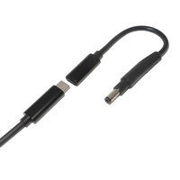 Adaptateur de connecteur CC USB Type C femelle vers angle droit à 90 degrés, câble de convertisseur de chargeur d'alimentation PD pour ordinateur portable