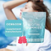 HDK OEM ODM Gummies à la biotine 12000mcg Vegan Sans sucre Croissance des cheveux Renforcement des ongles Soutien articulaire Complément beauté