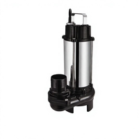 Pompe à eaux usées monophasée 220V type V 2,2 kW en acier inoxydable submersible avec interrupteur à flotteur pour le transfert de boues
