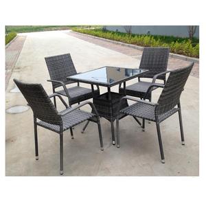 Barato <span class=keywords><strong>bistro</strong></span> 5pcs sillas de mesa de balcón conjunto patio muebles de ratán - Product Image 6
