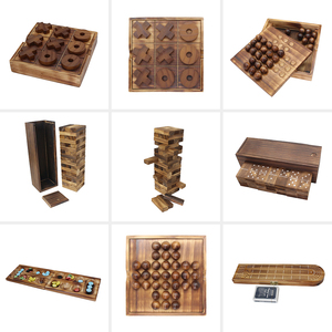 14cm 5.5 pouces Puzzles carbonisés et <span class=keywords><strong>jeux</strong></span> Solitaire Marbre Bois Casse-tête Jeu En Gros Personnalisable - Product Image 6