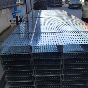 Gran venta directa de fábrica 50-1200mm de ancho Galvanizado Acero inoxidable 304 o 316 Bandeja de cable perforada - Product Image 3