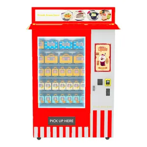 Eggs bacon mushrooms snack self-service mini mart vending machine with refrigerator