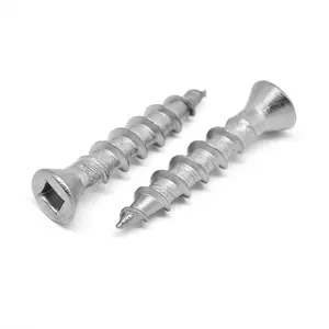 Tornillos de cubierta compuesta de madera 410 ss, tornillo de aglomerado avellanado Torx, tornillos de tierra autorroscantes chapados en zinc para cubiertas