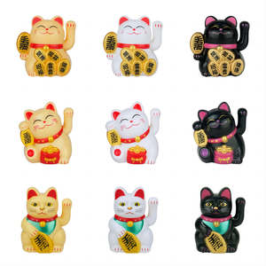 Bibelots de 2 pulgadas, decoración de gato que agita el chat, gato de <span class=keywords><strong>la</strong></span> suerte, estatuilla de gato de <span class=keywords><strong>la</strong></span> suerte, gato de <span class=keywords><strong>la</strong></span> suerte chino - Product Image 2