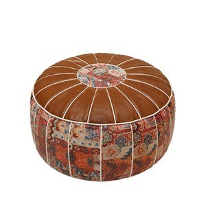 Fauteuil pouf de style bohème, coussin rond de 53 cm de diamètre, siège au sol pour salon, tabouret de rangement, siège confortable et doux - Product Image 2