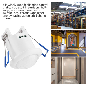 360 degrés détecter hôtel école couloir plafond économie d'énergie lumière 12v 220v électrique pir capteur de mouvement interrupteur - Product Image 4