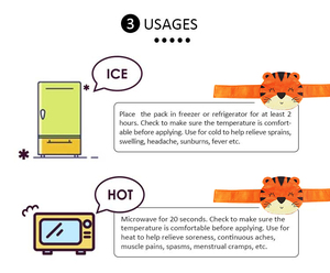 Dapat Dicuci Kartun Fleksibel Anak Sabuk Lembut Mewah Strip Bungkus Ikat Kepala Gel Es Fisik Demam Panas Dingin Pak - Product Image 5