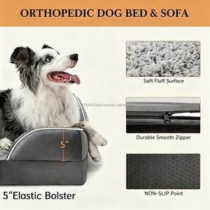 Lit orthopédique imperméable pour chien et chat, pour chiens de taille moyenne et grande, lavable en machine, matelas chaud pour animaux de compagnie - Product Image 2