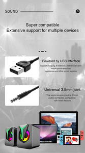 New Wholesale <strong>Computer</strong> Rgb Luminous Speaker Multimedia <strong>Subwoofer</strong> Desktop Game Sound Speaker - Product Image 6