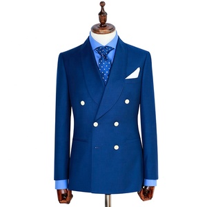 Tùy Chỉnh bespoke Người Đàn Ông Của Đôi Ngực Hải Quân Len Vải Mỏng Phù Hợp Với Mới Nhất Thiết Kế Kinh Doanh Phù Hợp Với Với Cộng Với Kích Thước <span class=keywords><strong>Blazer</strong></span> Và Quần - Product Image 2