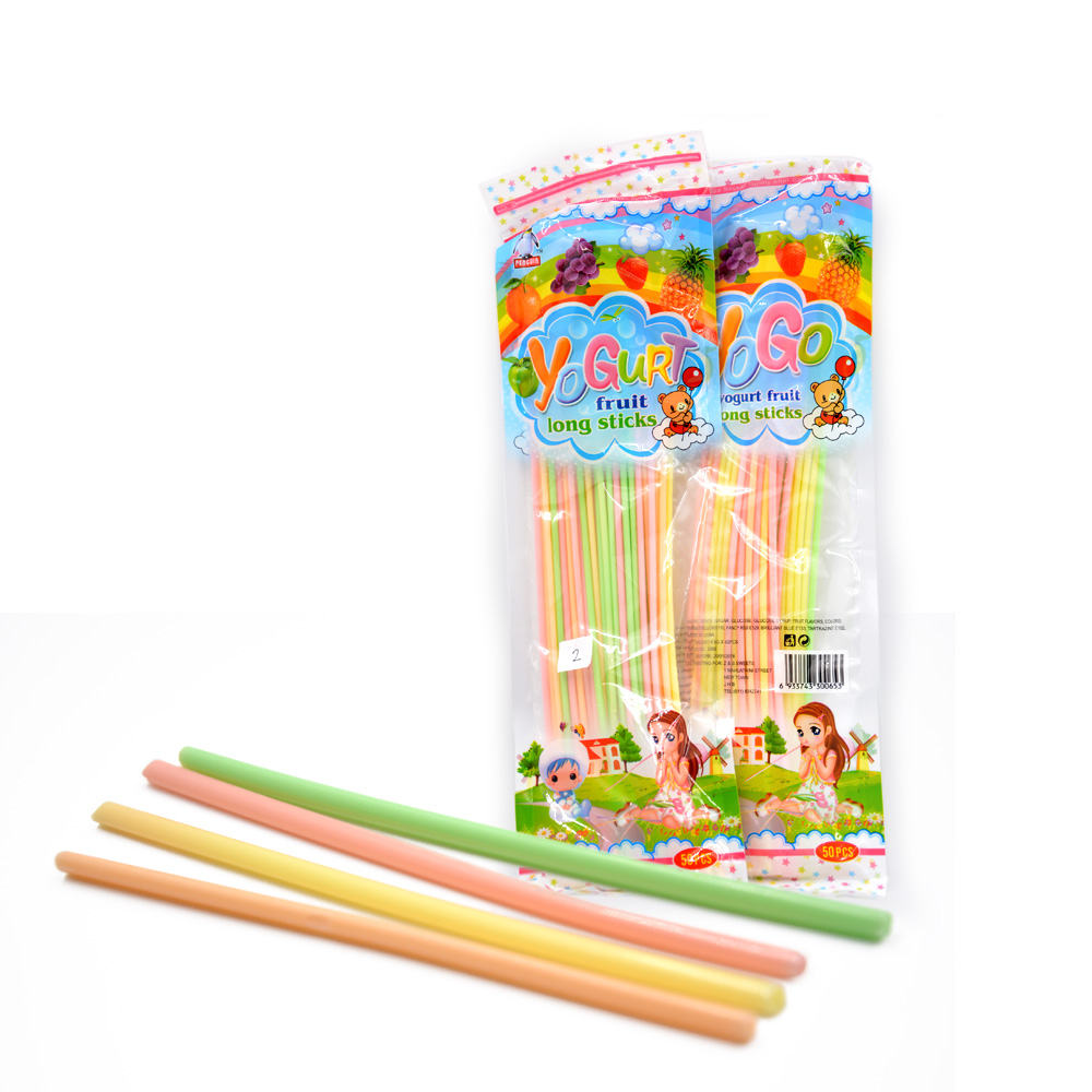 wholesale custom halal yogurt long cc stick candy