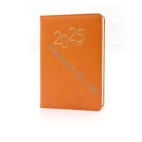 Agenda quotidien promotionnel 2025, format A5, couverture rigide en cuir, carnet d'affaires personnalisé avec gaufrage, populaire, économique, pour l'écriture