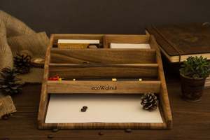 Legno Set di Cancelleria Supporto <span class=keywords><strong>Per</strong></span> La Carta Matita Occhiali Penna Office Decor Accessori Da <span class=keywords><strong>Scrivania</strong></span> Porta Documenti - Product Image 5