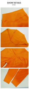 Xs Xl Orange Polyamide Legging Deux Pièces Femmes Veste Ensemble Nylon Survêtement pour Femmes Active Training Jogging Sports Yoga Wear - Product Image 6