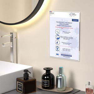 Exhibidor de Pared Acrílico Transparente, Moderno, Portátil, Extraíble, Personalizado de Fábrica, para A4, A5, A6, 8.5x11, con Soporte para Letreros - Product Image 2