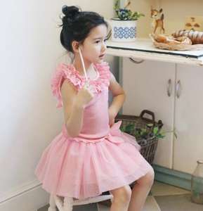 Ensemble de vêtements pour enfants en gros : T-shirt sans manches en dentelle tendance avec jupe en maille pour petites filles, directement de l'usine chinoise - Product Image 1