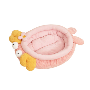 Fabricante al por mayor invierno nuevo diseño lindo langosta forma gato perro cama rosa - Product Image 6