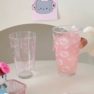 Bicchiere in Vetro con Simpatico Gattino Cartoon per Ragazze, Uso Estivo, Tazza Portatile per Caffè e Dessert da Hotel - Product Image 3