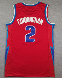 Новинка 2025, мужская униформа Detroit с 2 кадами, униформа для баскетбола высшего качества, вышитая городская серия, майки для баскетбола - Product Image 4