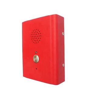 Station d'interphone SIP mains libres couleur rouge avec numérotation automatique pour ascenseur, modèle KNZD-13, fournie par l'usine - Product Image 1