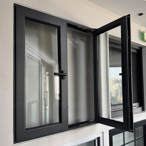 Ventanas de Aluminio con Doble Vidrio para Balcón, Resistentes a Huracanes, con Triple Acristalamiento, Aislamiento Acústico, Color Negro - Product Image 4