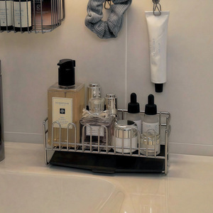 ชั้นวางของในห้องน้ำติดผนังสแตนเลสแบบทันสมัย ตะกร้าเก็บอุปกรณ์อาบน้ำกันน้ำสำหรับใช้ในบ้าน - Product Image 2