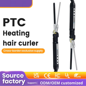 Fer à boucler professionnel de salon pour hommes, avec logo personnalisé, rotation manuelle, revêtement céramique de haute qualité, pour cheveux courts - Product Image 1