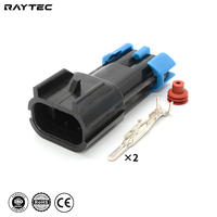 Kit de connecteurs de pompe à carburant Walbro en cuivre, 2 broches mâles, étanche IP67, pour faisceau de câblage de voiture de course modifiée